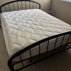 Queen, bed frame, and mattress