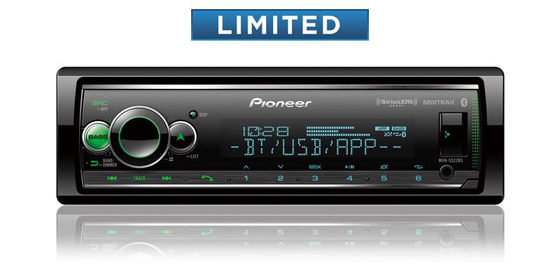 PIONEER MVH-S522BS Digital Media Receiver AUX USB EQ Bluetooth iPhone Android