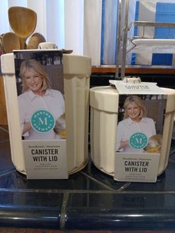 Martha Stewart Stoneware Canisters with Lids