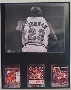 Micheal Jordan Black And White Plaque 