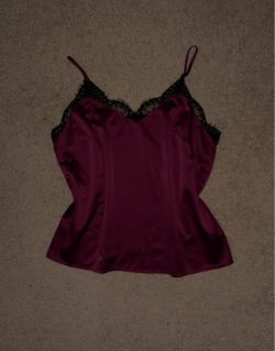 burgundy silk top