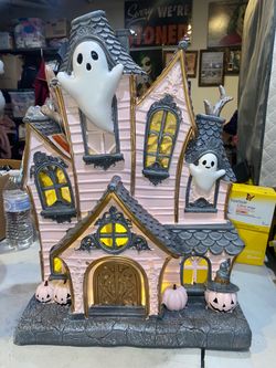 Lighted Halloween Haunted House Decoration
