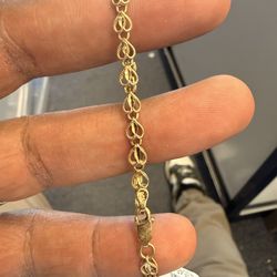 14KT Turkish Heart Bracelet 43545-2