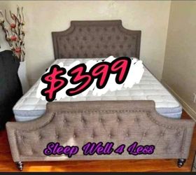 NEW QUEEN BED FRAME AND MATTRESS