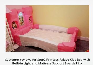 Princess Palace Toddler Bed With Built-in Light