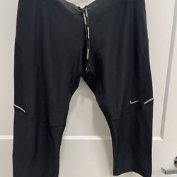Nike Ladies Dri-Fit Short Leggings- Black - Size Large