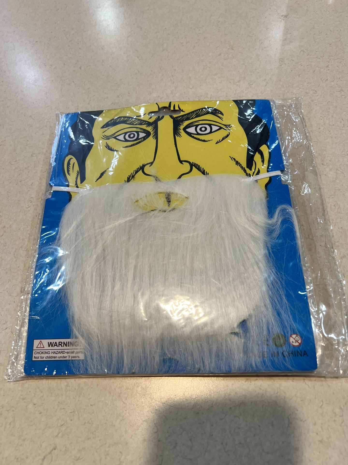 White Faux Beards -pack of Seven