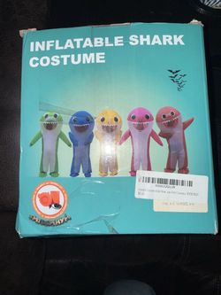 NEW! Adult Inflatable Shark Costume – Rose Red
