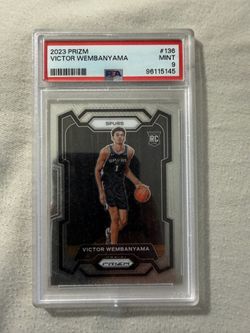 Victor Wembanyama Rookie Card 2023-24 Prizm #136 PSA 9 Mint