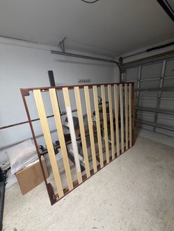 Solid Wood Bed Frame with Slats