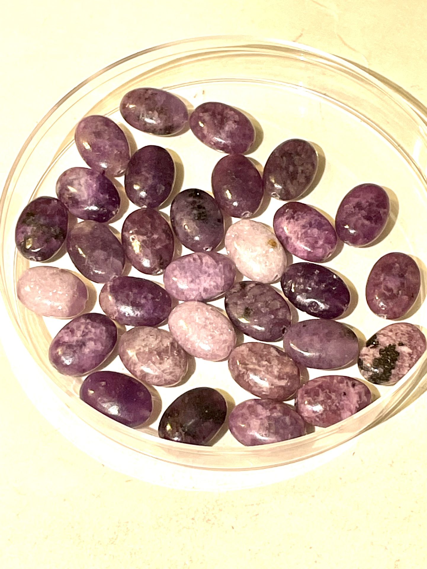 30 14mm Charoite Oval Beads