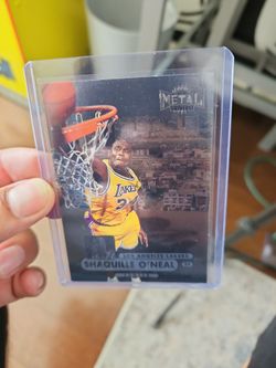 Shaquille O'Neal Metal Universe Lakers Basketball Card