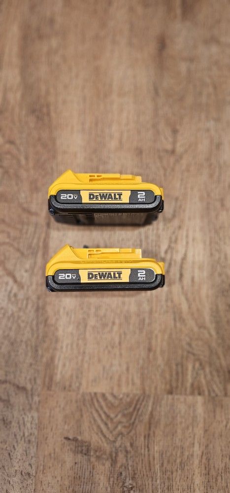 New Dewalt 20-Volt MAX Lithium-Ion 2.0Ah Battery 2-Pack