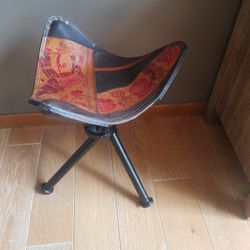 Leather 3 Legged Stool Pier One