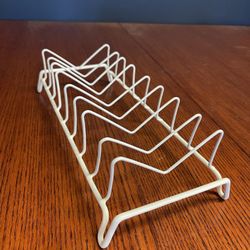 White Metal Plate Stand Wire plate rack Kitchen organizer