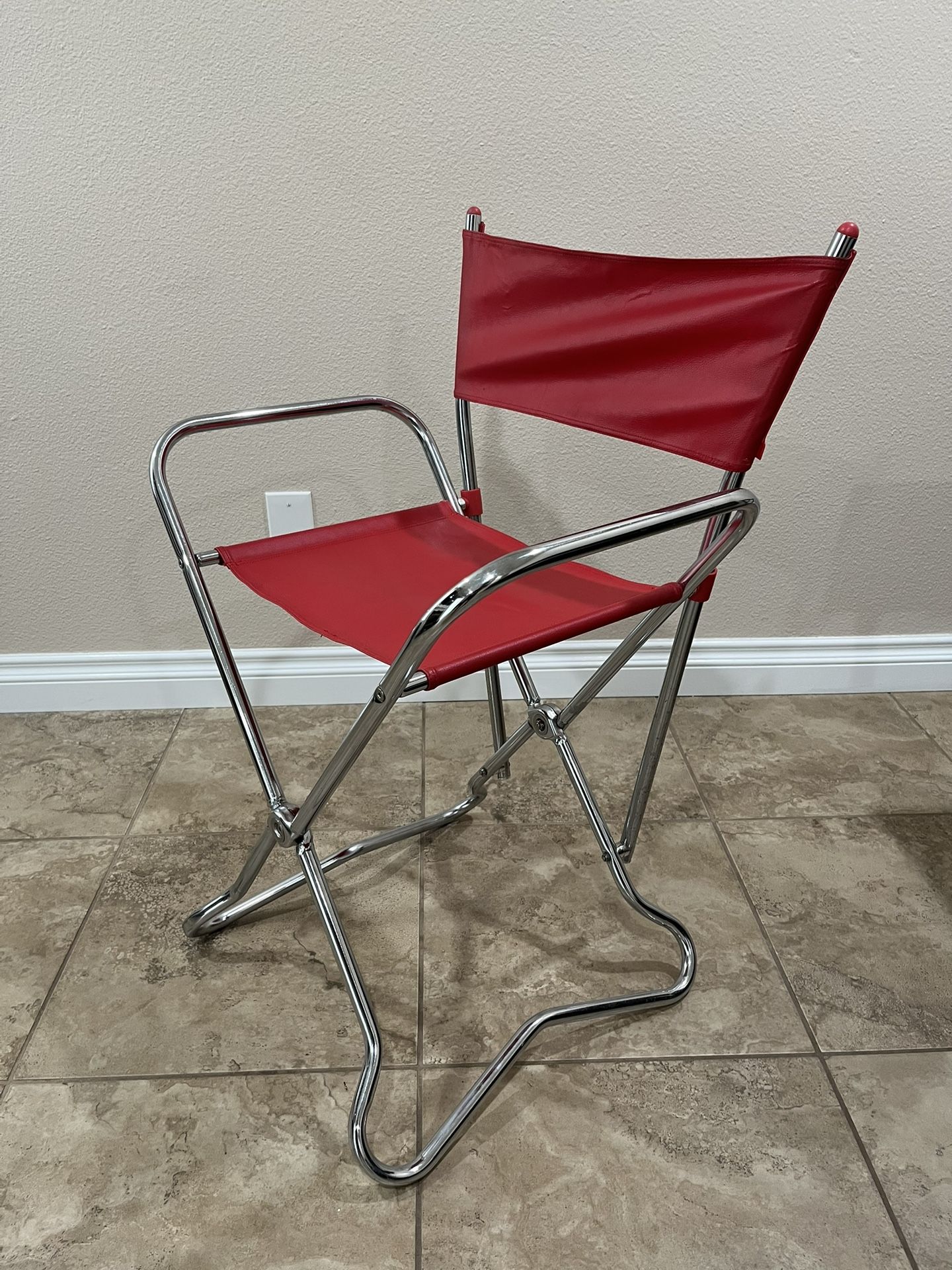 Chrome Director Make-up Chair