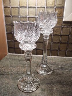 Vintage Shannon Crystal Candle Holders