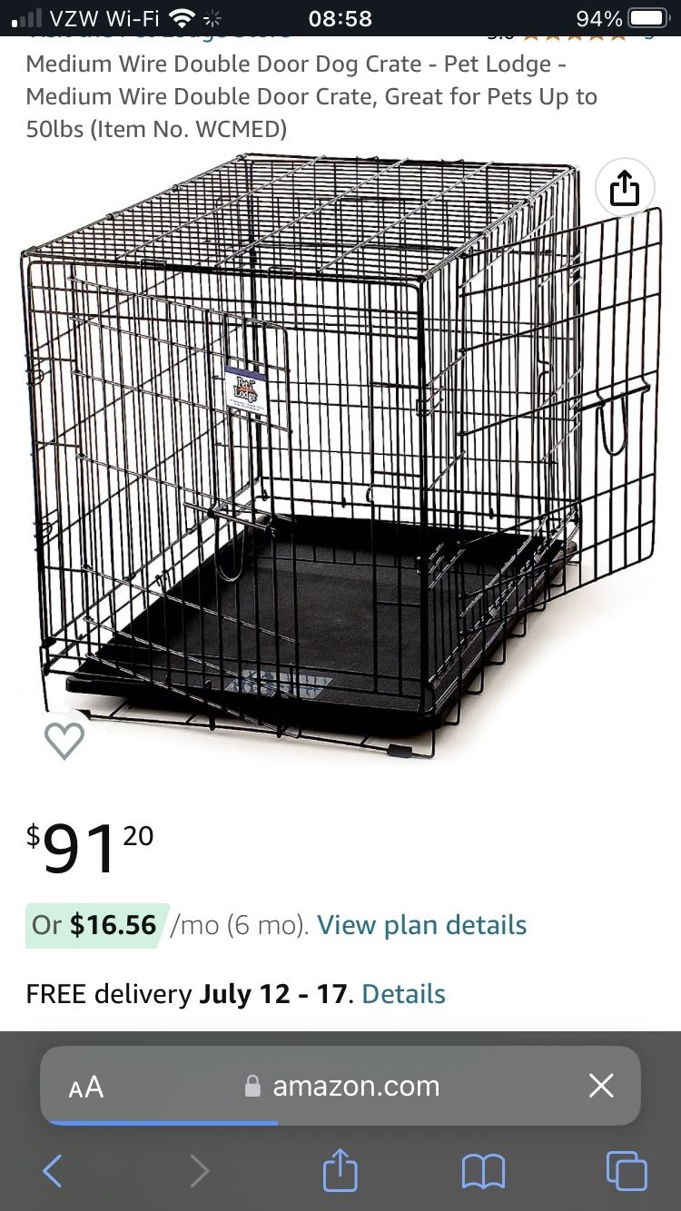 Foldable Dog Crate Kennel