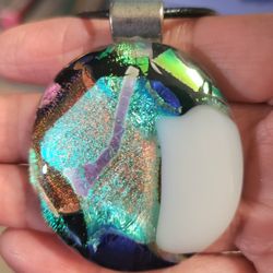 FUSED GLASS DICHROIC PENDANT #28