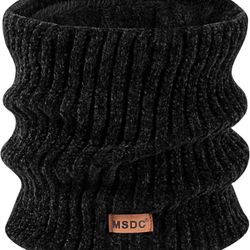 Winter Scarf for Women Neck Gaiter Warmer Chenille Fleece Face Mask Covering for Cold Weather Gifts