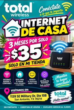 Internet solo $35 recibe 2 meses gratis
