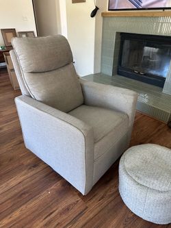 Swivel Glider and Ottoman