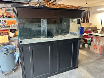 100 gallon aquarium/fish tank and 40 gallon sump with everything you need. FISH NOT FOR SALE!