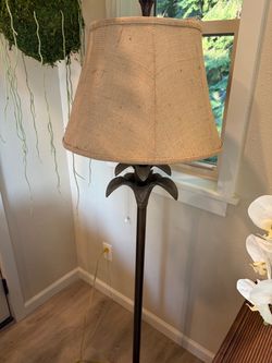 Two Beautiful Palm Floor Lamps