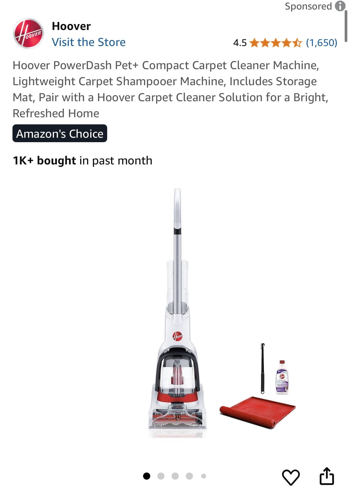 Hoover Hoover PowerDash Pet+ Carpet Cleaner