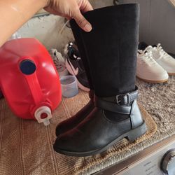 Girls Size 2 Black Tall Boots