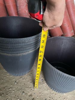 11”H x 13”W thick resin pot, now$11each or all 8 for  for $50;  zip95820