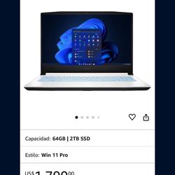 MSI Sword 15 A11UC | 2021 Model | 15.6″ FHD 144Hz Gaming Laptop White ( i5-11400H, 16GB,2tb SSD, RTX3050 4GB, W10 )