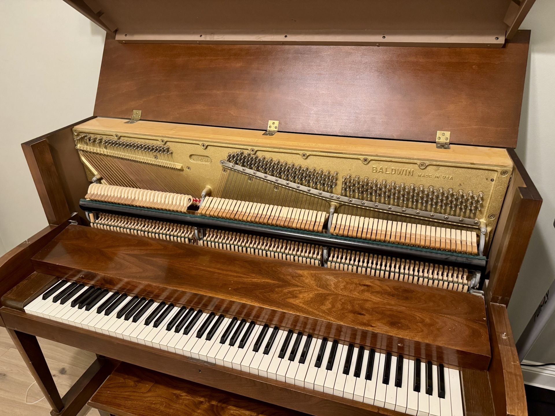 Baldwin Upright Piano & Bench