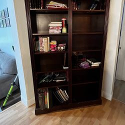 Antique Beautiful Hardwood Bookshelf