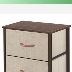 AZL1 Life Concept Storage Dresser Furniture Organizer Unit With 2 Drawers For Bedroom, Hallway, Entryway And Closets, Beige 