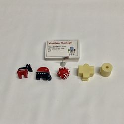 Colorful Kids Game Token Set with Red, Blue, White & Yellow Pieces