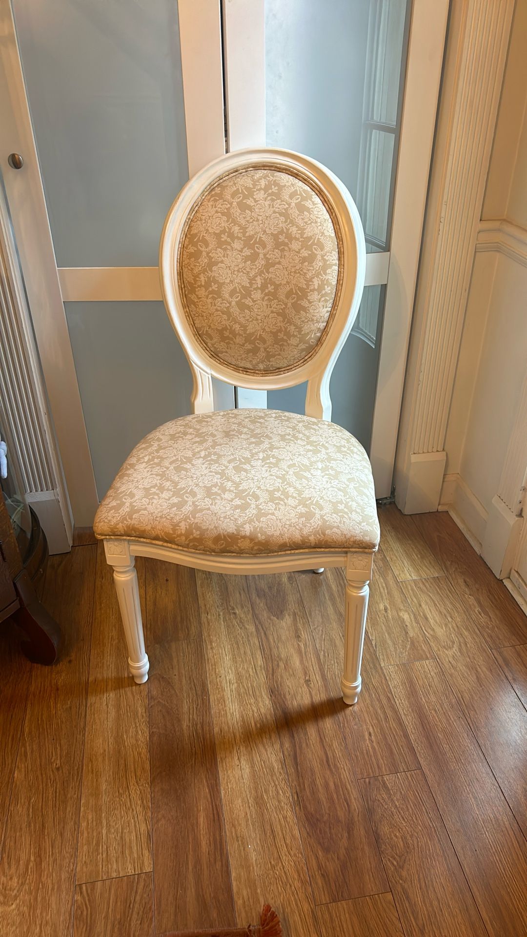 White Upholstered Desk Chair