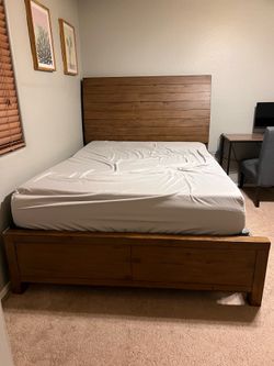 Queen bed frame and box springs