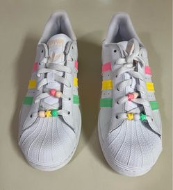Adidas white sneakers, women size 6 1/2