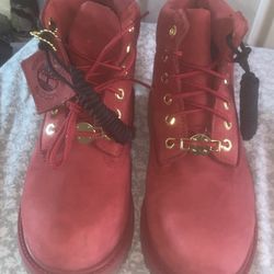 red timberlands size 2y