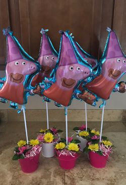 5 Peppa Pig centerpieces