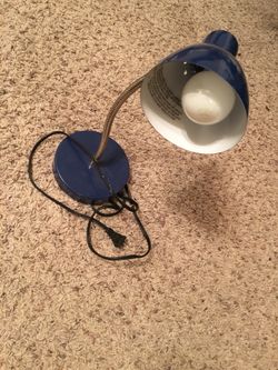 Dark blue desk lamp