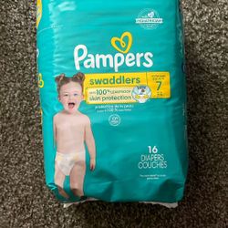 Pampers New Bag Never Opened Number 7 , 16 Pampers