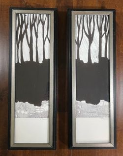 Wall Art Front Range II Print Framed 27" x 9.5" x 1.5" Lot of 2