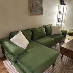 Modern Green L-Shaped Couch