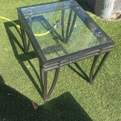 Glass End Table 