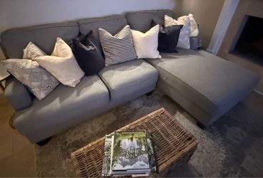 Ashley Furniture Grey Sofa with Chaise only $85