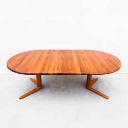 Restored Danish Modern Solid Teak Expandable Dining Table