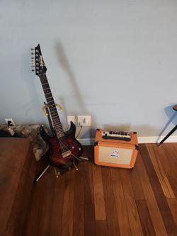 Ibanez Electric Guitar and Orange Amp Combo