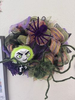 Beetlejuice Halloween wreath